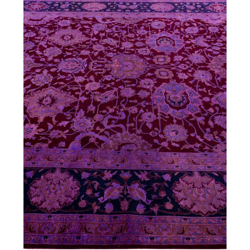 Overdyed One-of-a-Kind Hand-Knotted Area Rug - Purple - 8' 0" x 10' 2"