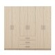 preview thumbnail 6 of 7, 6-Door Armoire & Wardrobe with Locking Drawer and Storage