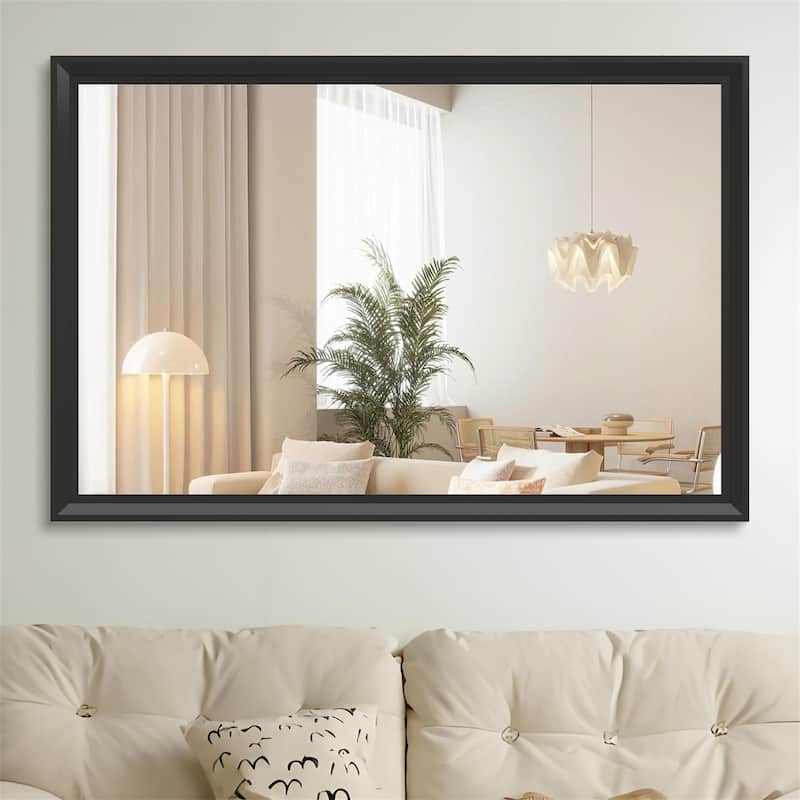 60" x 40" Oversized Rectangle Bathroom Wall Mirror with Aluminum Frame