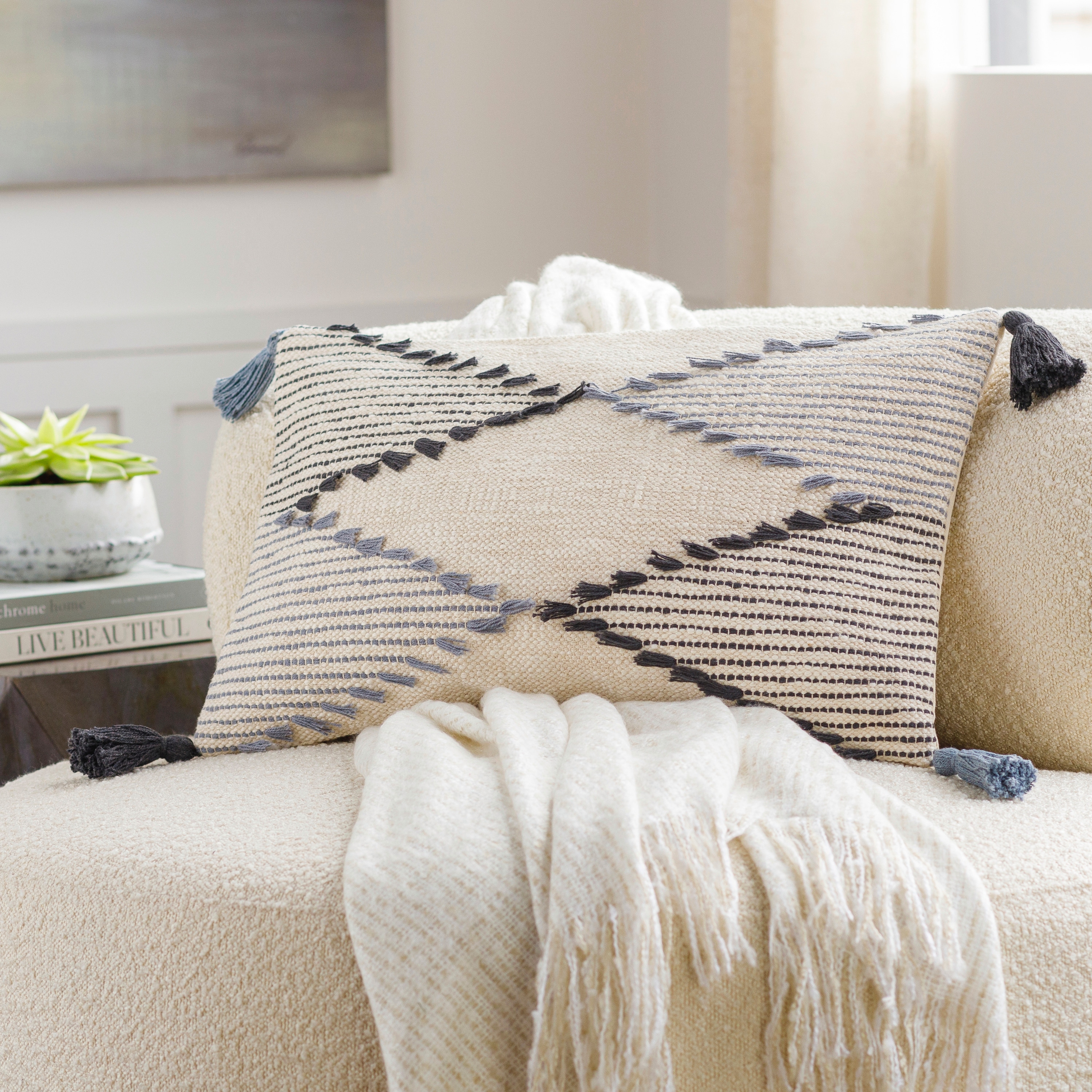 Bohemian style throw hotsell pillows