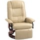 preview thumbnail 56 of 61, HomCom Faux Leather Adjustable Manual Swivel Base Recliner Chair with Comfortable and Relaxing Footrest