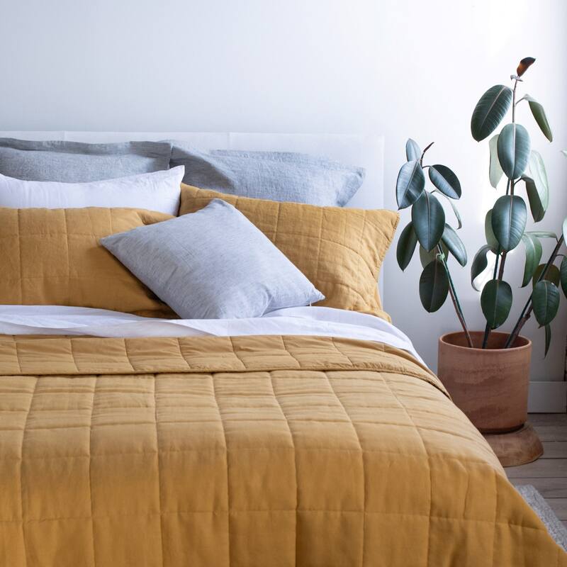 French Linen Pillow with Removable Sham by BOKSER HOME