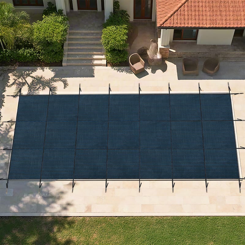 20x40ft Swimming Pool Cover,Triple Stitched High Strength Mesh - Blue