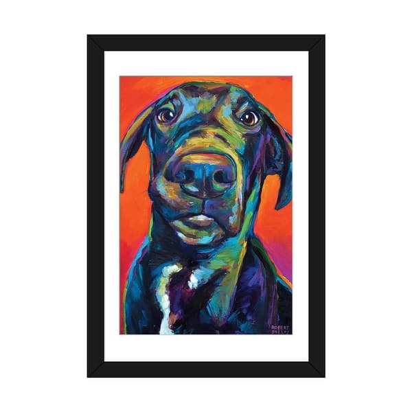 slide 2 of 20, iCanvas "Great Dane I" by Robert Phelps Black - 32x24x1