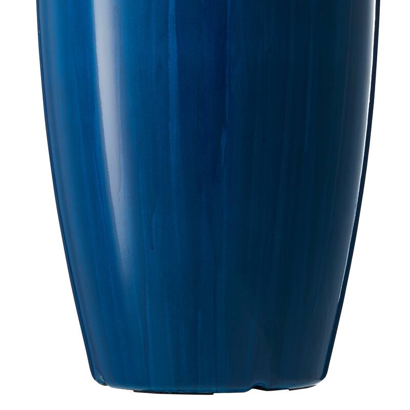 Glitzhome 23.5"H Set of 2 Oversized Gradient Blue/Green Tall Plastic Planter