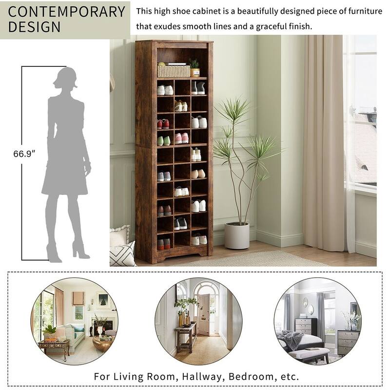 30 Pair Shoe Storage with Multiple Storage Capacity