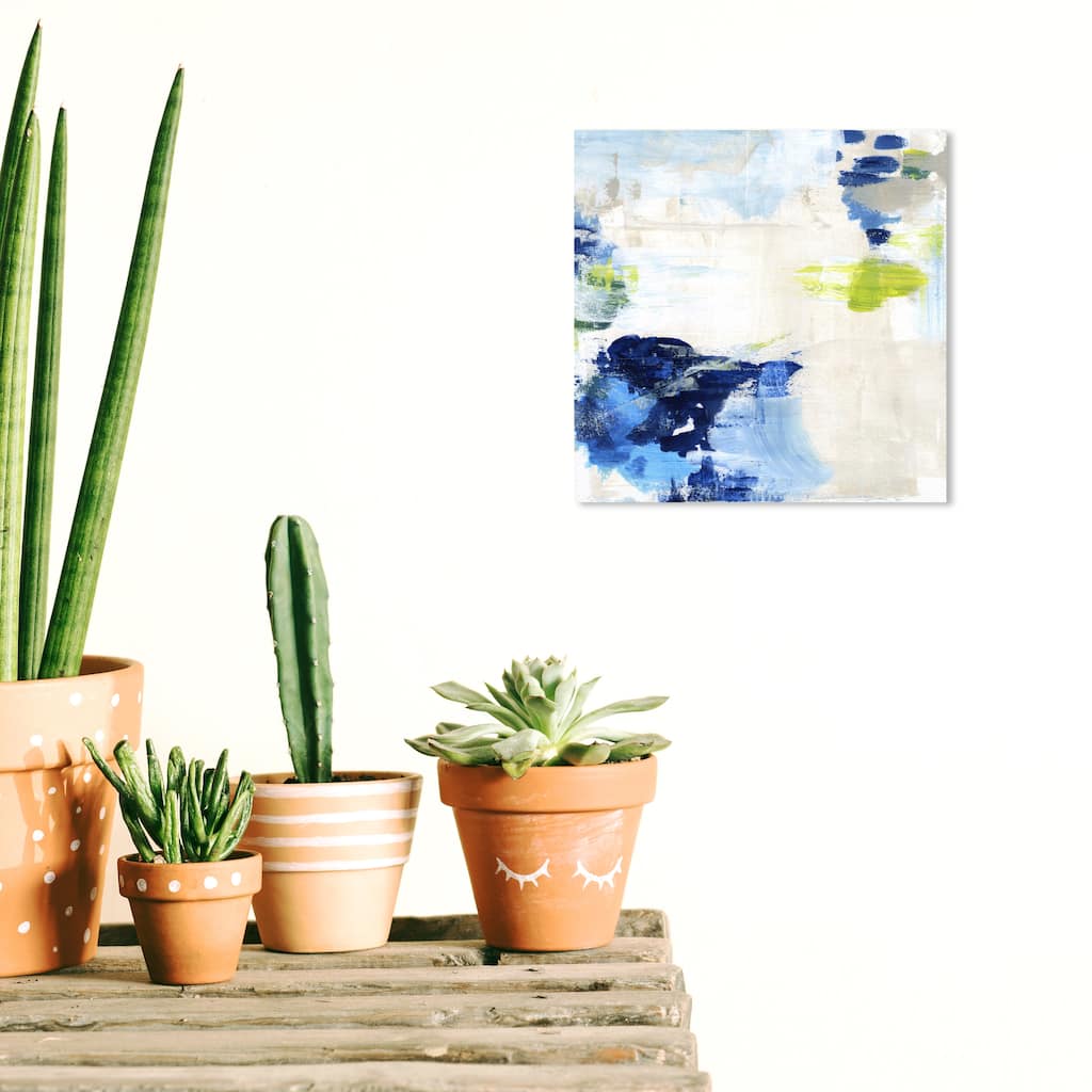 Wynwood Studio Canvas Abstract Perks Blue and Modern & Contemporary Wall Art Canvas Print