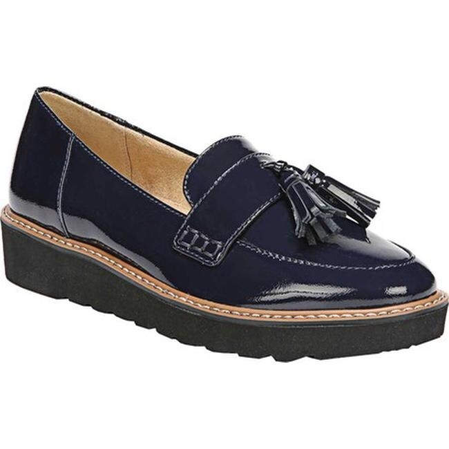 navy patent loafers womens