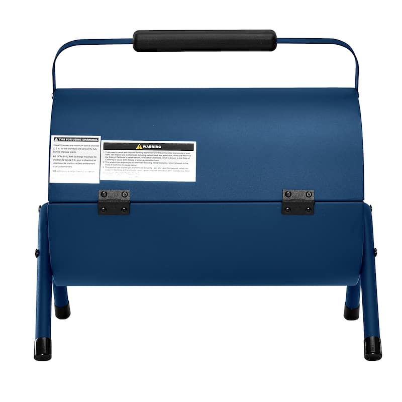 Royal Gourmet CC1015B Portable Charcoal Grill with Four Air Vents - Blue