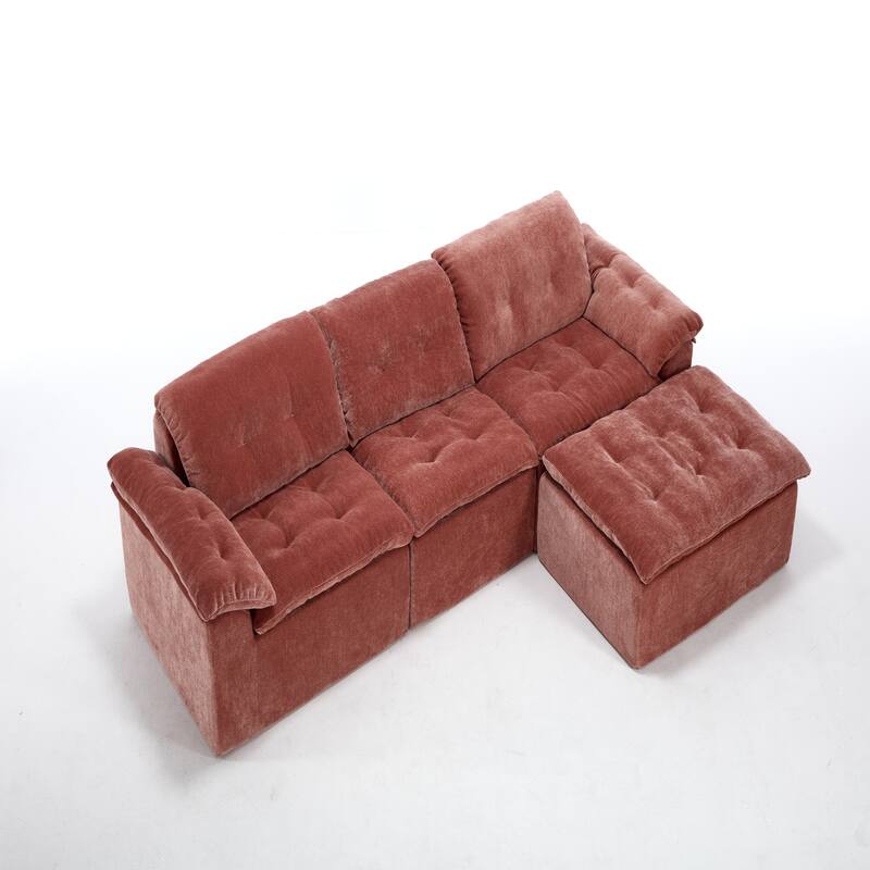 Modular Convertible Cushioned Sleeper Sofa Set