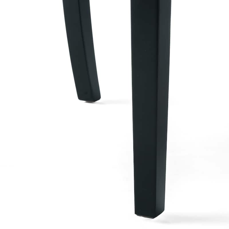 Modern Set of 2 Dining Chairs with Tufted Fabric Backrest, Padded Seat, Solid Wood Legs for Dining Room Living Room and Café