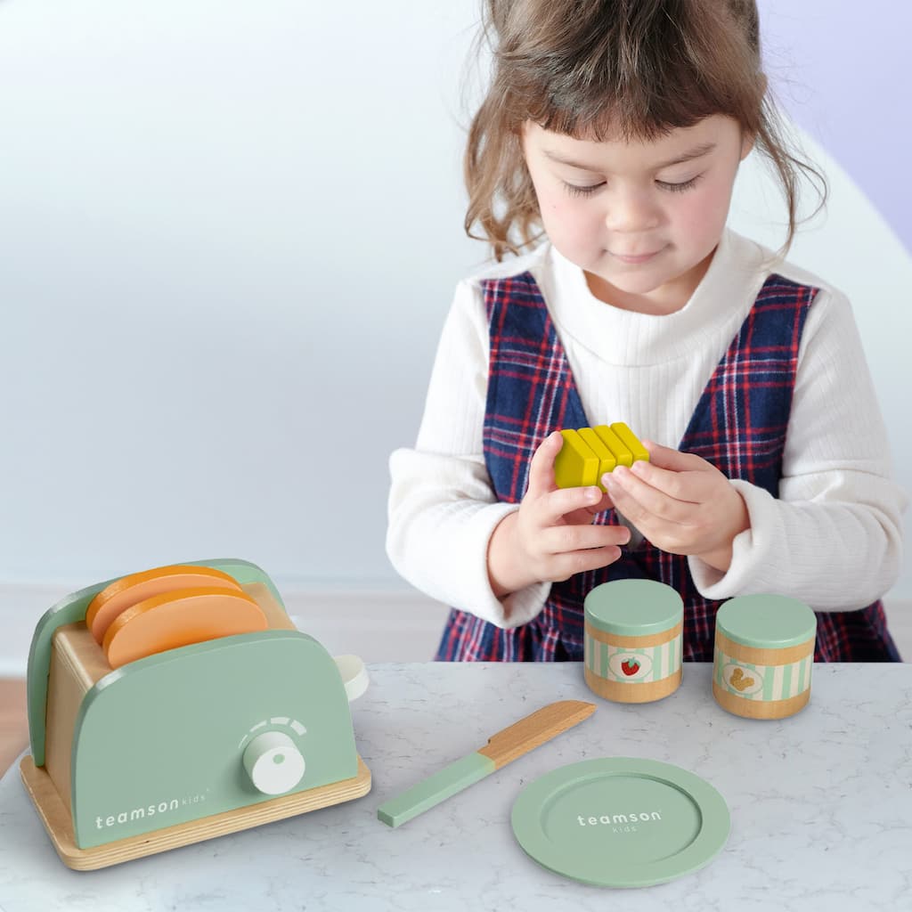 Teamson Kids - Little Chef Frankfurt Wooden Toaster play kitchen accessories