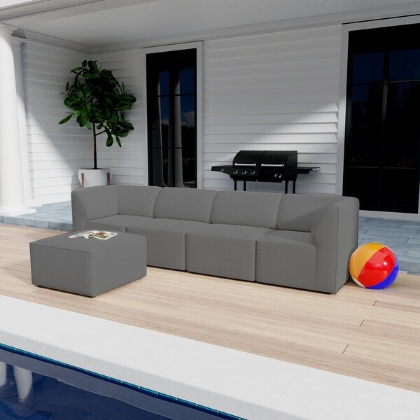 Orahh Patio 5 Piece Outdoor Sectional Bed Bath Beyond 34746430