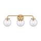 preview thumbnail 19 of 35, Fairbanks 22.75'' Wide 3-Light Vanity Light Gold