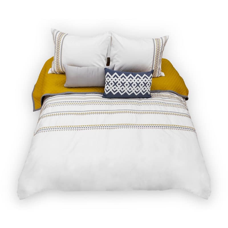 Lincove Burano Decorative Cushion - 18" x 11" Soft Cotton Sateen Accent Pillow