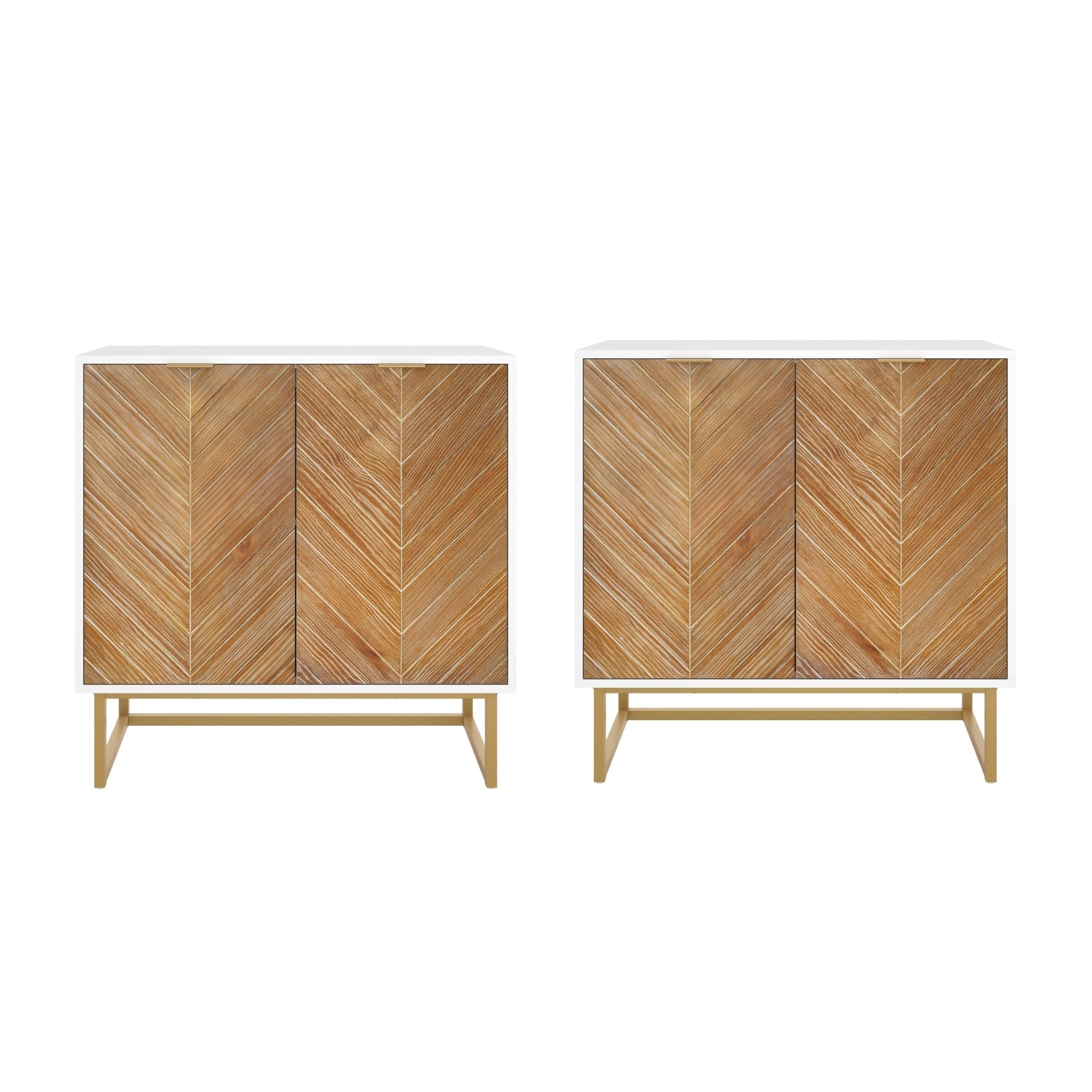 Nathan james enloe white frame brown rustic doors shop gold base free standing modern storage cabinet for entryway