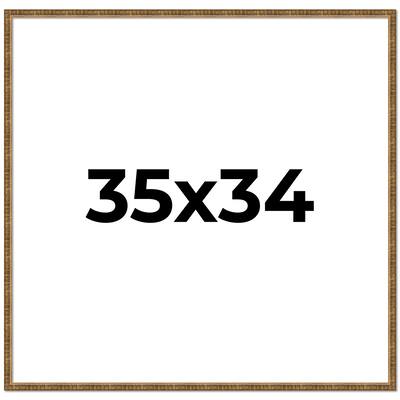 35x34 Frame Gold Solid Wood Picture Frame - Complete Modern Photo
