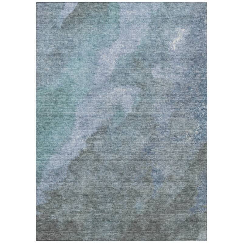 HomeRoots Abstract Transitional Rectangle Outdoor Rug