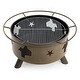 preview thumbnail 5 of 13, NUU GARDEN 30-inch Round Star Wood Burning Firepit