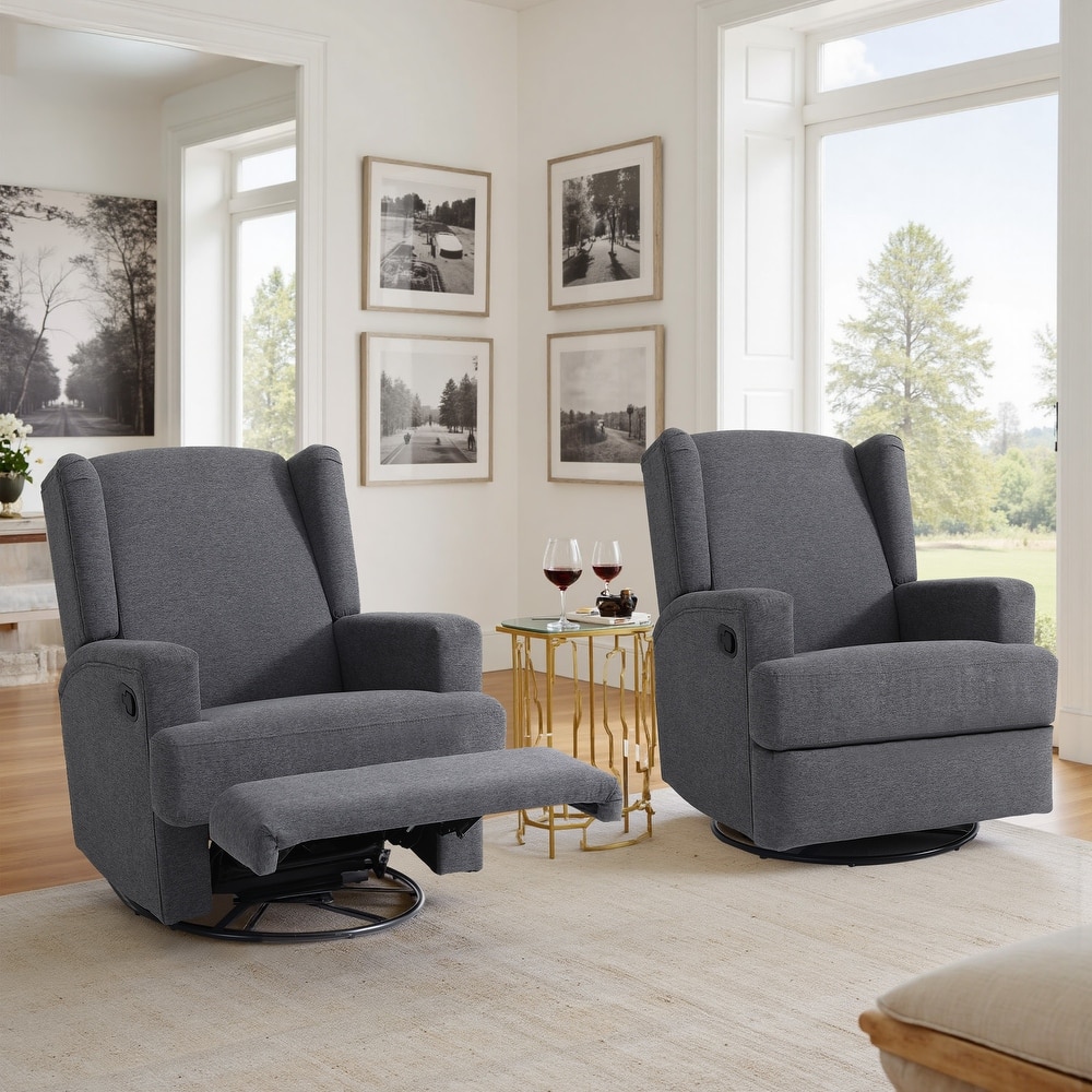 Swivel Glider Rocker Nursery Recliner Chair set of 2