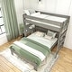 preview thumbnail 6 of 12, Max and Lily Farmhouse Twin over Queen L Shaped Bunk Bed with Desk