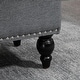 preview thumbnail 9 of 7, HOMCOM Storage Ottoman with Removable Lid, Button-Tufted Fabric Bench for Footrest and Seat with Wood Legs