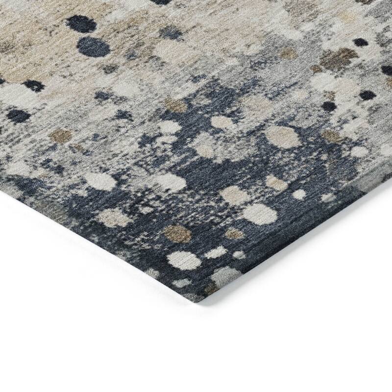 HomeRoots Abstract Transitional Rectangle Outdoor Rug
