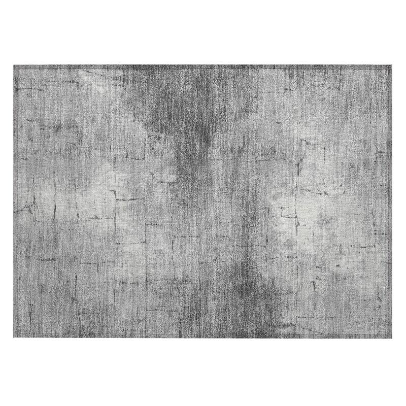 Machine Washable Indoor/Outdoor Vintage Bricks Chantille Rug