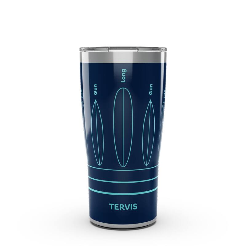Tervis Traveler Surf Surfboard Quiver Triple Walled Insulated Travel Tumbler, Stainless Steel - 20oz