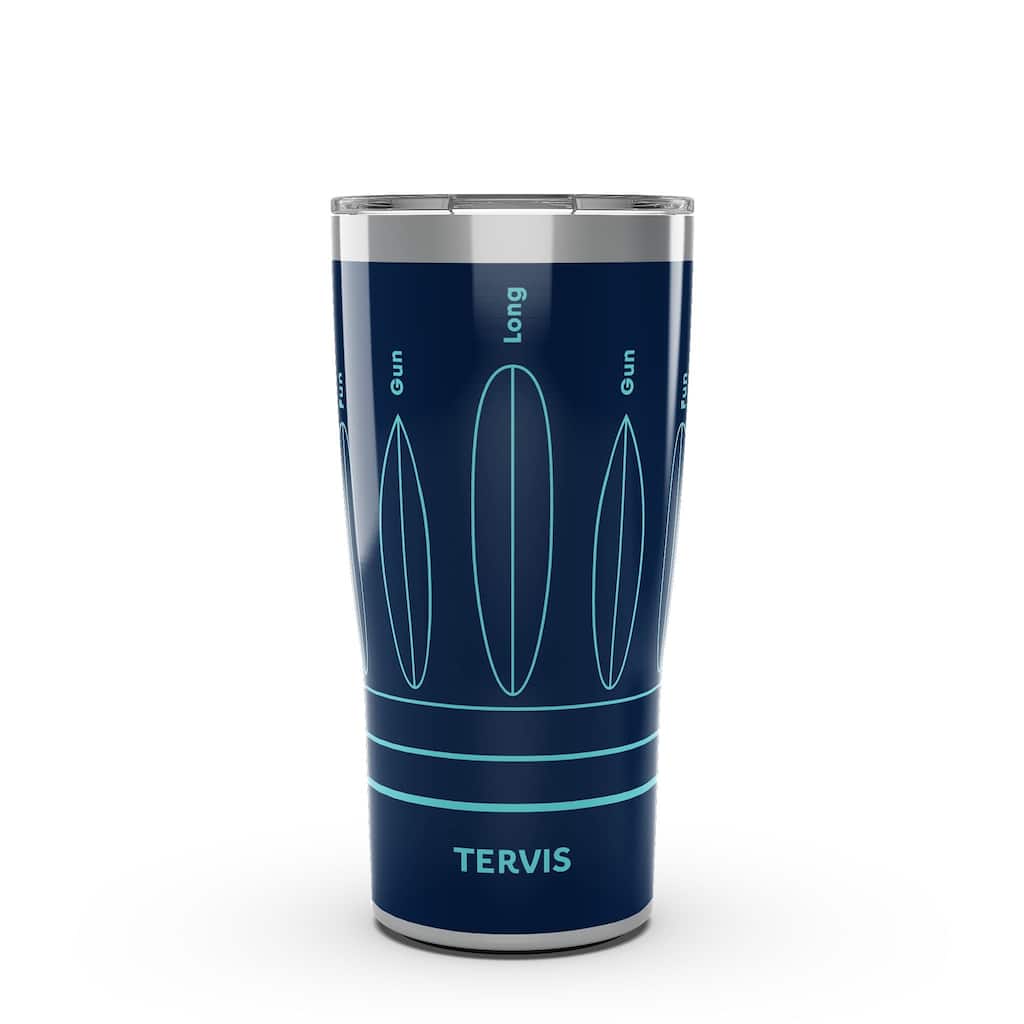 Tervis Traveler Surf Surfboard Quiver Triple Walled Insulated Travel Tumbler, Stainless Steel