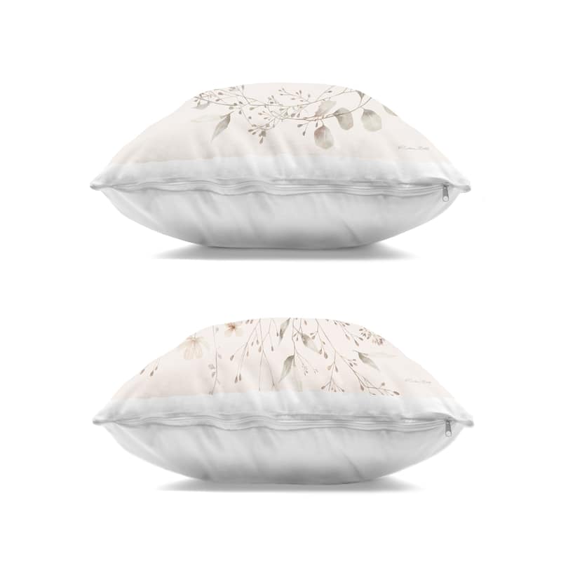 Stupell Inspiring Soft Wreaths with Phrases Decorative Printed Throw Pillow Design by Sara Baker (Set of 2)