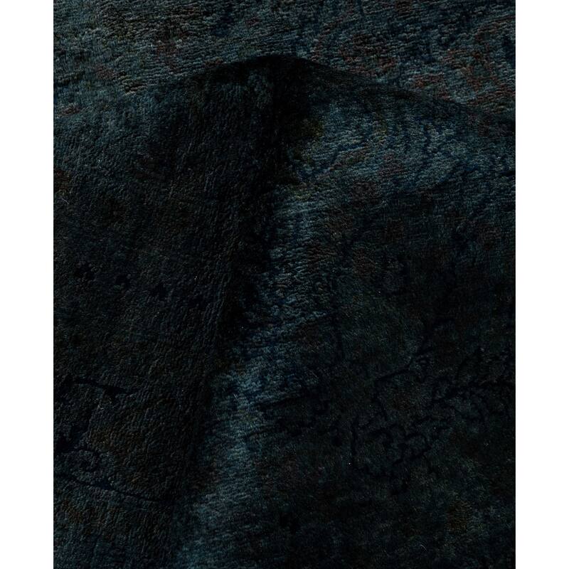 Overdyed One-of-a-Kind Hand-Knotted Area Rug - Black - 8' 0" x 10' 2"