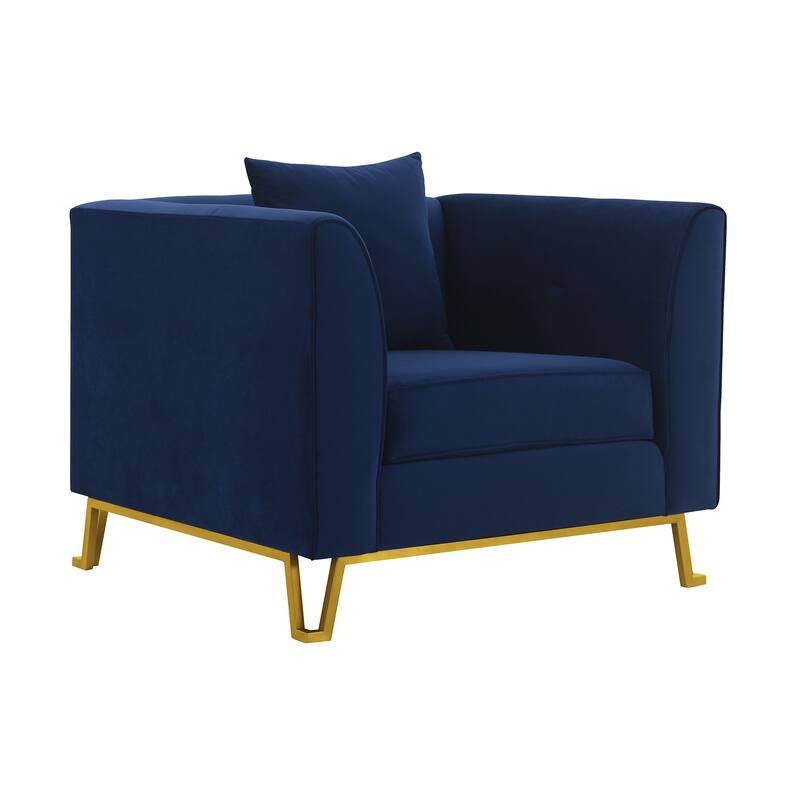 Everest Velvet Upholstered Sofa Accent Chair
