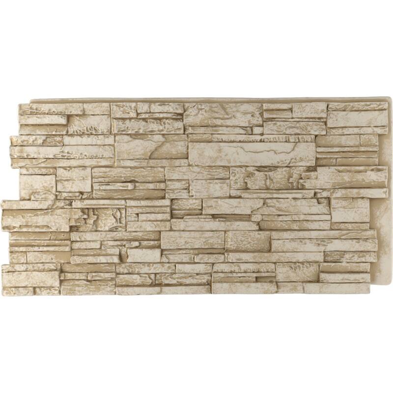 Cascade Stacked Stone, EverStone Faux Stone Siding Panel - Sandstone
