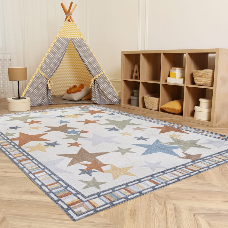 JONATHAN Y Dila Geometric Striped Area Rug