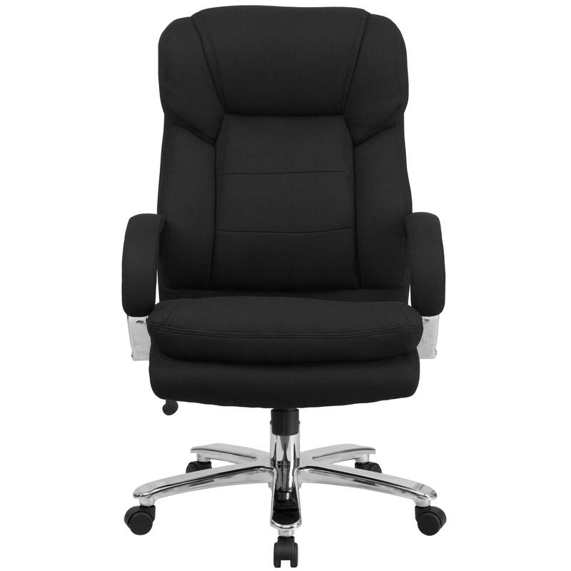 Intensive Use Big & Tall Upholstered Swivel Office Chair with Loop Arms