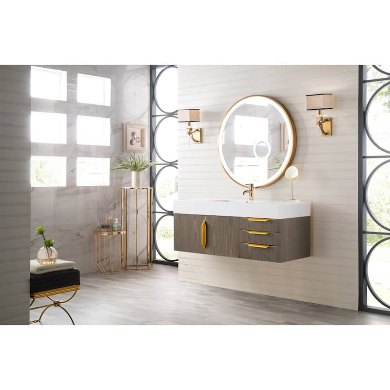 James Martin Vanities 983-V48-W-G-GW Columbia 48" Wall Mounted Single