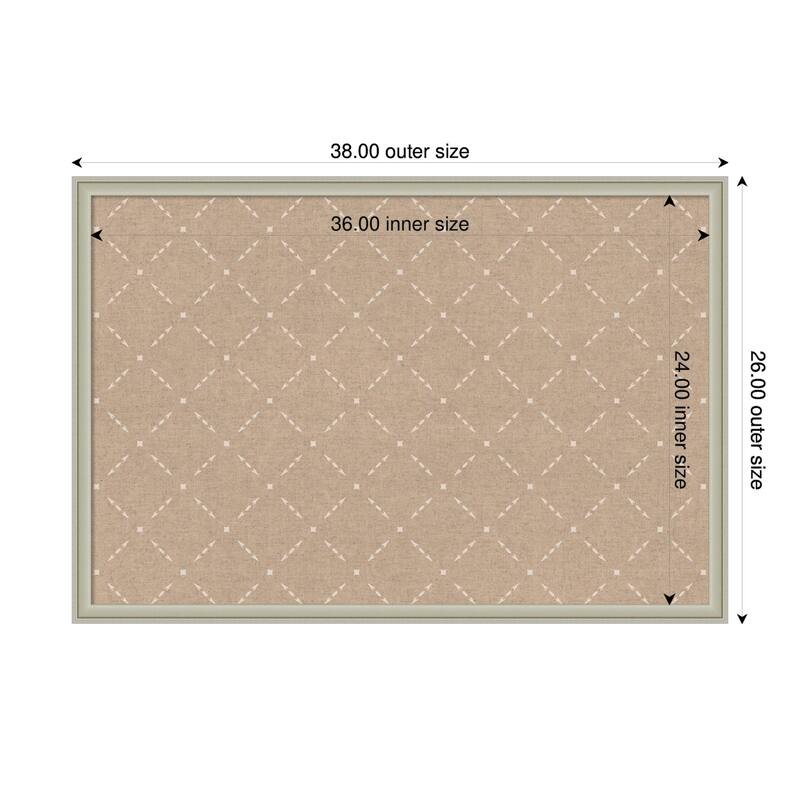 Kate and Laurel Pinboard Beige Lattice Pattern