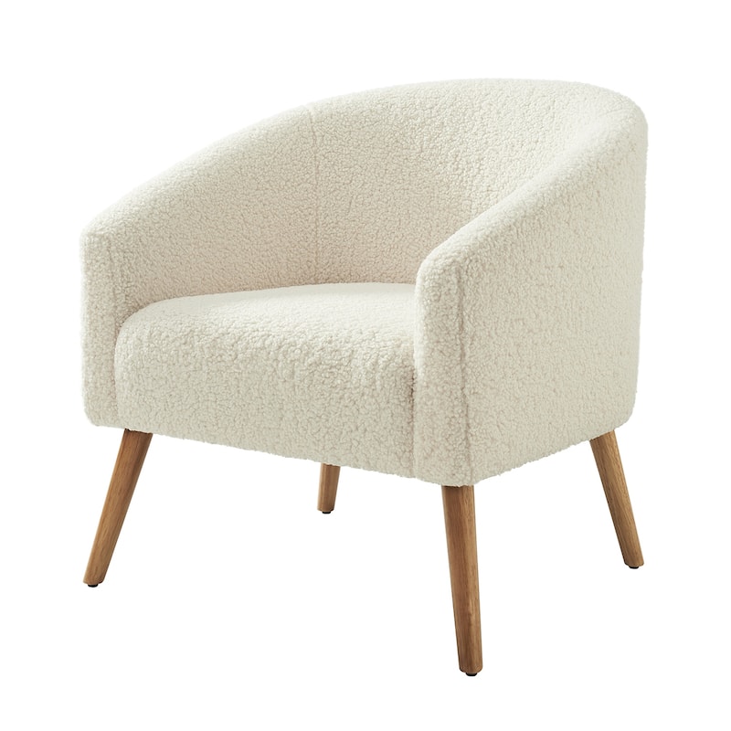 Sheila Modern 31"W Boucle Armchair with Solid Wood Legs by HULALA HOME