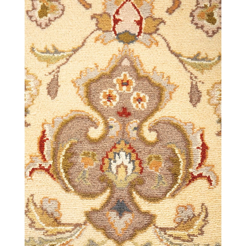 Overton Hand Knotted Wool Vintage Inspired Traditional Mogul Ivory Area Rug - 9 x 12