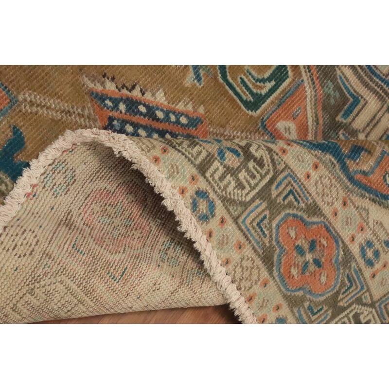Hand Knotted Oriental 100% Wool Carpet Traditional Medallion Brown Tabriz Area Rug - 6' 4'' X 4' 10''