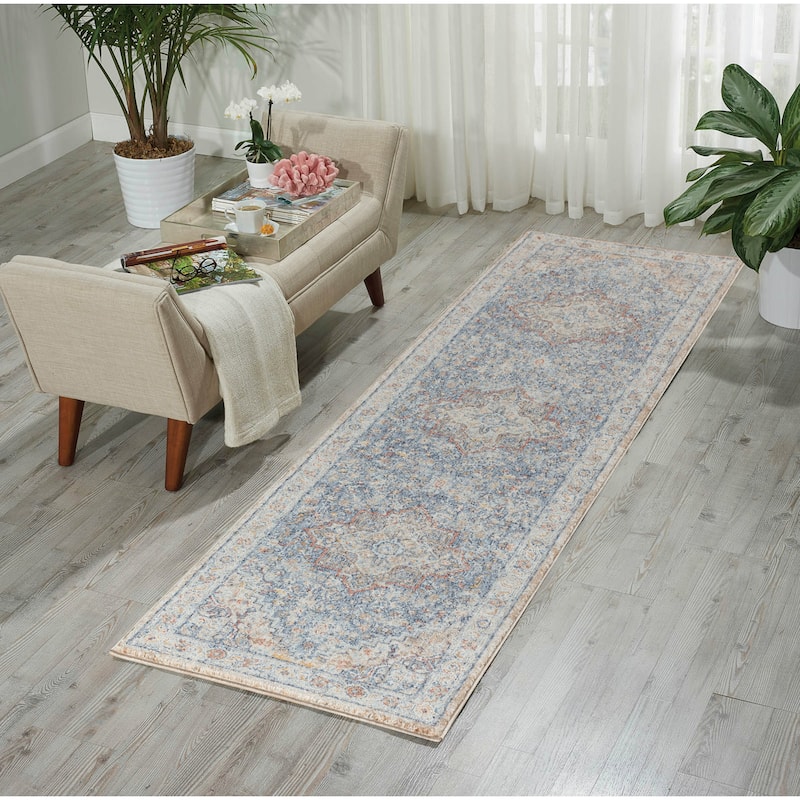 Stelios Collection Navy Transitional Area Rug
