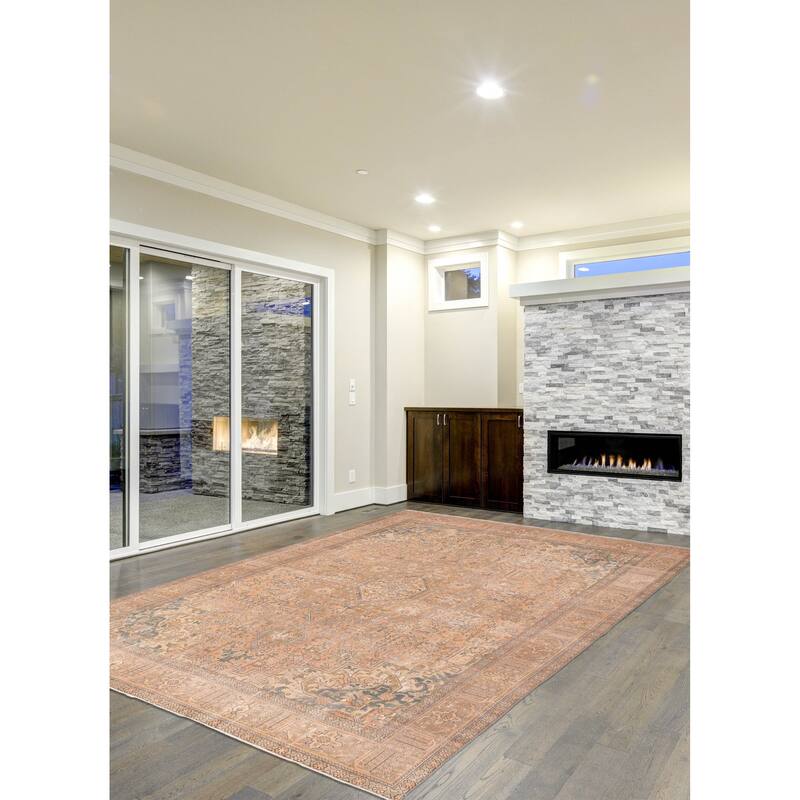 ECARPETGALLERY Hand-knotted Antalya Vintage Copper Wool Rug - 9'6 x 12'6