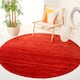 SAFAVIEH Adirondack Vera Modern Ombre Distressed Stripe Area Rug - 6'7" Round - Red/Grey