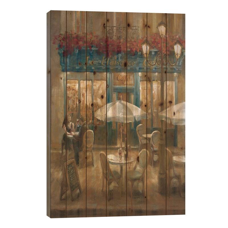Paris Cafe I Crop Print On Wood by Danhui Nai - Multi-Color - 40x26x1.5