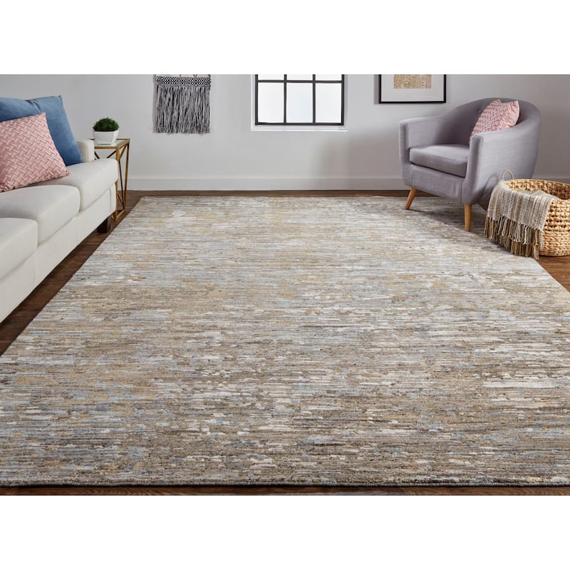 Grand Bazaar Clarkson Hand Knotted Abstract Modern Area Rug