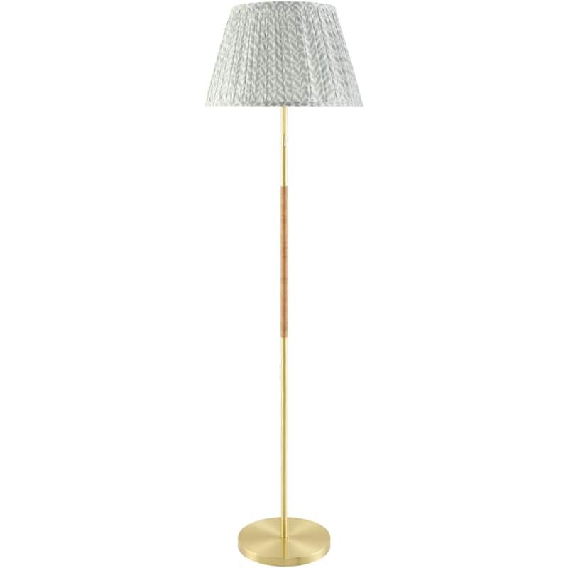 Livabliss Jara Traditional Accent Floor Lamp - 62"H x 17"W x 17"D - Gold/Blue