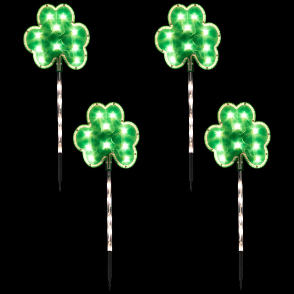 Shamrock St. Patrick 's Day Pathway Marker Lawn Stakes 28.75" Green 4