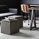 preview thumbnail 17 of 83, WYNDENHALL Townsend 17 inch Wide Contemporary Square Storage Ottoman Distressed Slate Grey