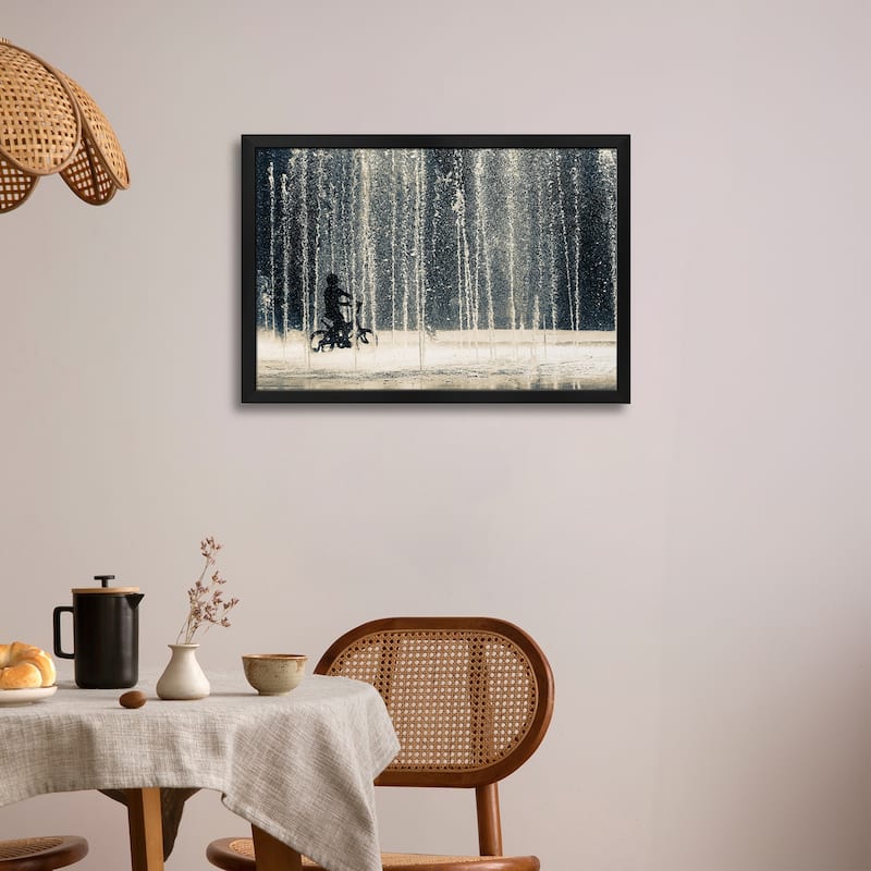 Ride Through The Drops Premium Framed Poster by Ehsan Razzazi